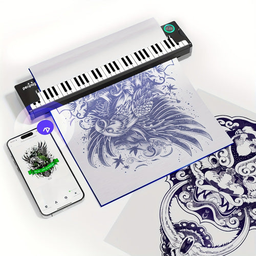 Tattoo Transfer Paper 40 Sheets Peripage Thermal Stencil Paper Ink-Free Fast Imaging A4 High Definition for Tattoo Machine Artists & Beginners