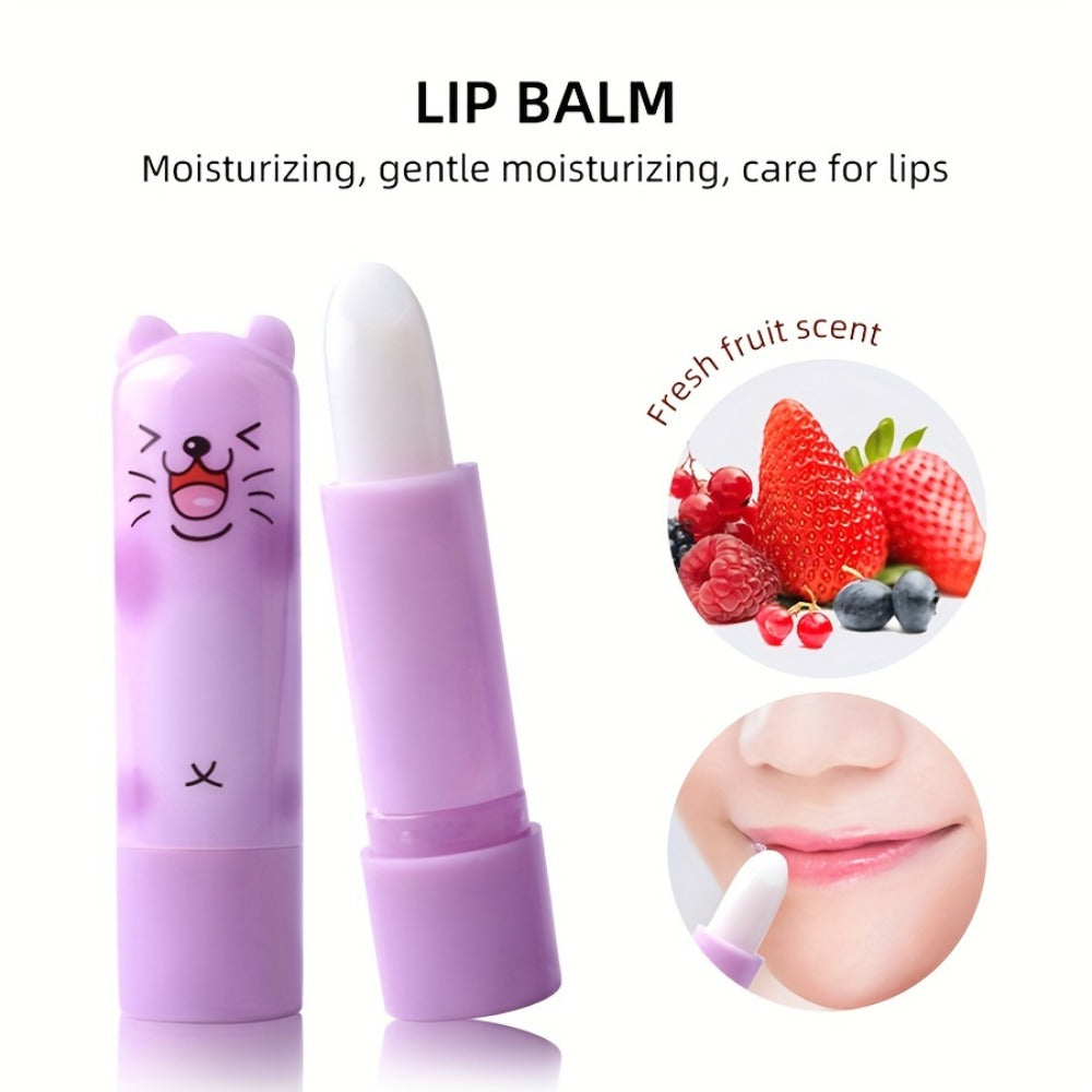 Set of 24 Adorable Lip Balms - Hydrating And Durable, Allergy-Friendly, Shiny End, Appropriate for Every Skin Type, Key Components: Minerals And Plant-Derived Squalane