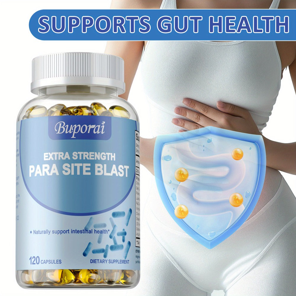 Para Site Blast - with Cranberry, Garlic, Black Walnut Hull, Wormwood, Supports Digestive, Liver & Gut, Gut Health Intestine Supplement, Premium Formula - 120pcs