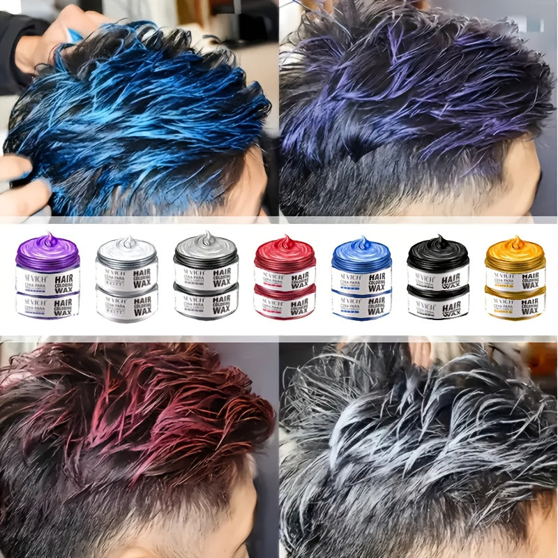 SEVICH Hair Dye Wax - Fun, Temporary Hair Coloring for Parties, Cosplay & Festivals - Instant Color Change & Strong Hold Styling Wax