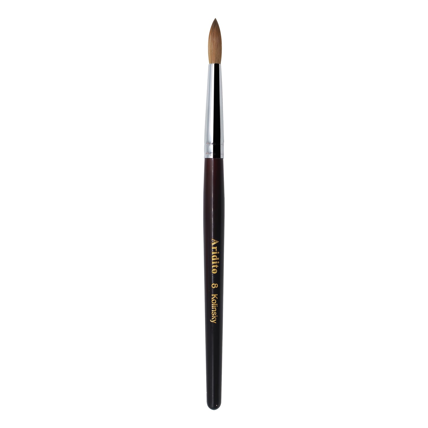 Kolinsky Acrylic Nail Brush Round Head Red Wine Wooden Handle Professional Brush for Acrylic Extension Nail Art Sculpting Manicure Salon Home Use Sizes #8 #10 #12 #14 #16 #18