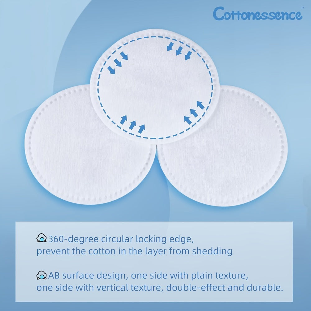[Makeup Remover Pads] Cottonessence 600count Exquisite Makeup Rounds,Soft,Hypoallergenic and absorbent, 360-degree circular locking edge,Lint-Free Edge Sealing,Unscented,,Makeup Remover Pads, disposable pads for beauty and the delicate girls