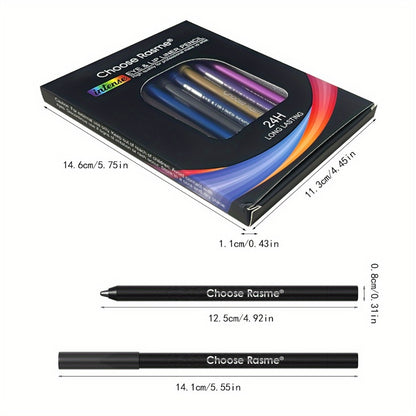 Eyeliner Pencil Set 12 Colors 2-in-1 Eyeliner Eyeshadow Matte Waterproof Long Lasting Eye Makeup Kit Easy to Apply for All Looks