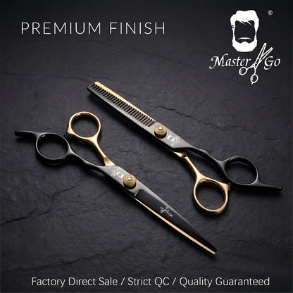 Hair Cutting Scissors Kit 13 Pcs - Professional Barber Shears Set with Thinning Shears, Blending Scissors & Accessories for Salon, Men & Women Home Haircut