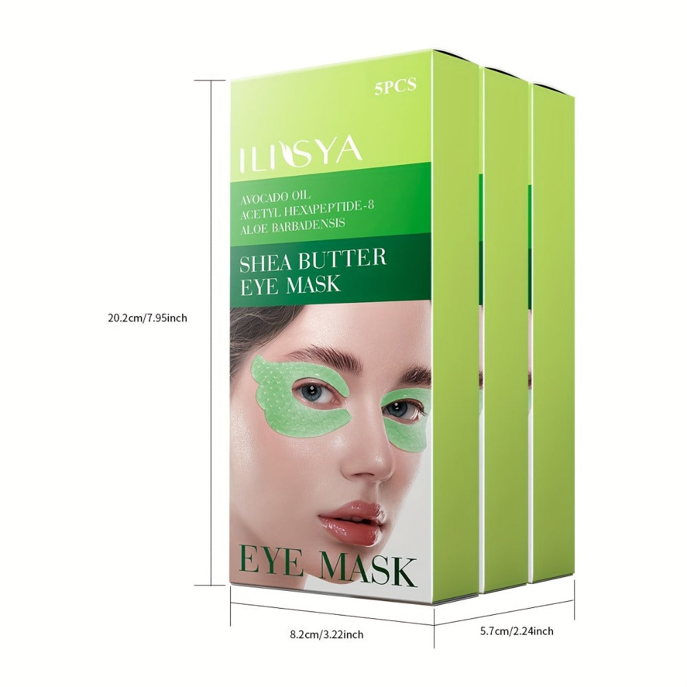 ILISYA Shea Butter Collagen Eye Mask, Enriched with Avocado Oil, Enhances Skin Firmness And Elasticity, Nourishes Dry Skin, And Provides Deep Hydration And Moisture for Everyone. It Helps, Making It a Perfect Gift for Christmas, Parties