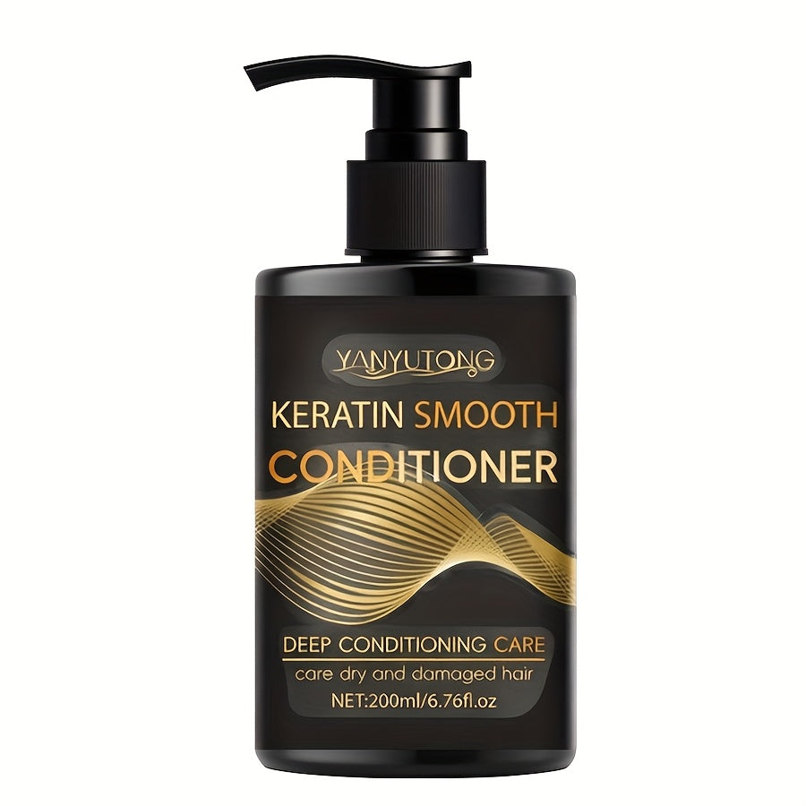 400mlKeratin Hair Care Set/ 200mlShampoo/ 200mlconditioner, Moisturizes Hair And Scalp, Breaks And Splits-professional, for Dyeing Hair And Heat Damage, Home Hair Care, to Create Hair Without Rashness Y-suitable for All Hair Qualities, Hallowee