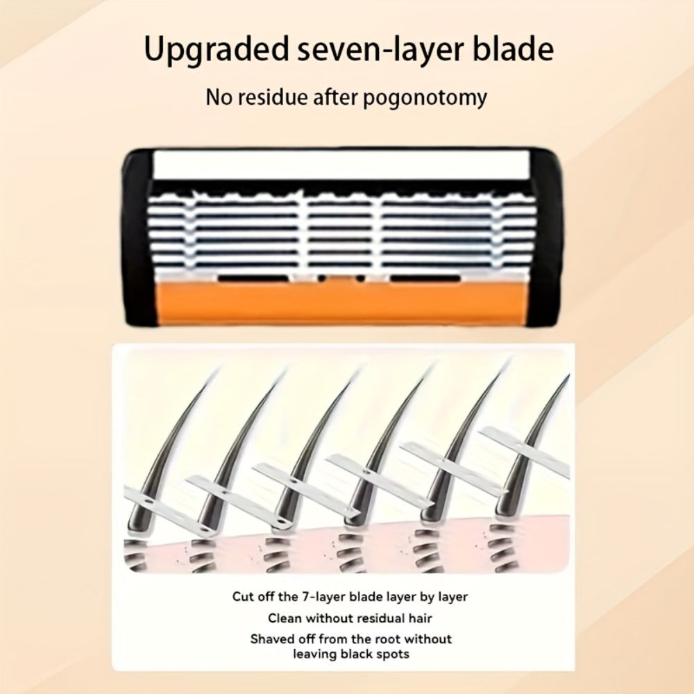 Men's Razor 72 Blades 2 Non-Slip Handles Painless Shaving Kit - Progressive Classic Style Safety Razor Set Ideal Gift for Men Birthday Father's Day