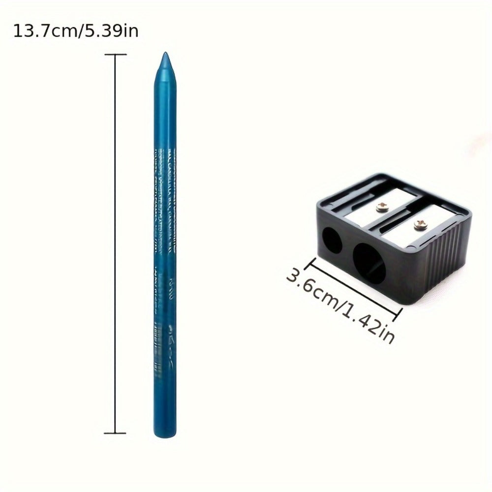 Eyeliner Pencil Set 12 Colors with Sharpener – Waterproof & Long-Lasting Multicolor Eyeliner Pens for Eye Makeup, Cosplay, Stage, Party & Daily Looks, Color-Fast Formula