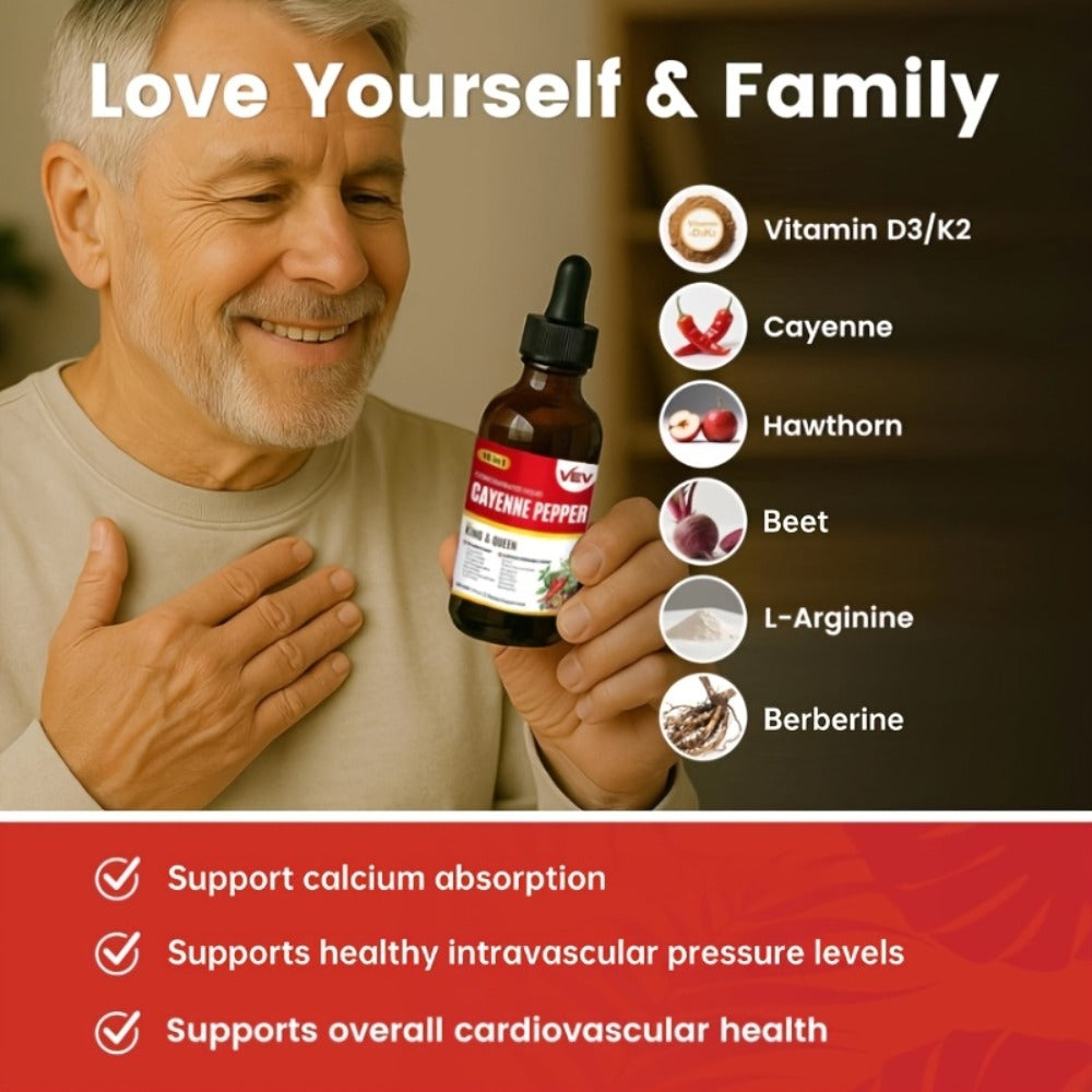 VEV Berberine Capsules, Cayenne Pepper Drops, Berberine Supplement With Ceylon Cinnamon, Cayenne Pepper, Turmeric, Milk Thistle, For Adults, Daily Gifts