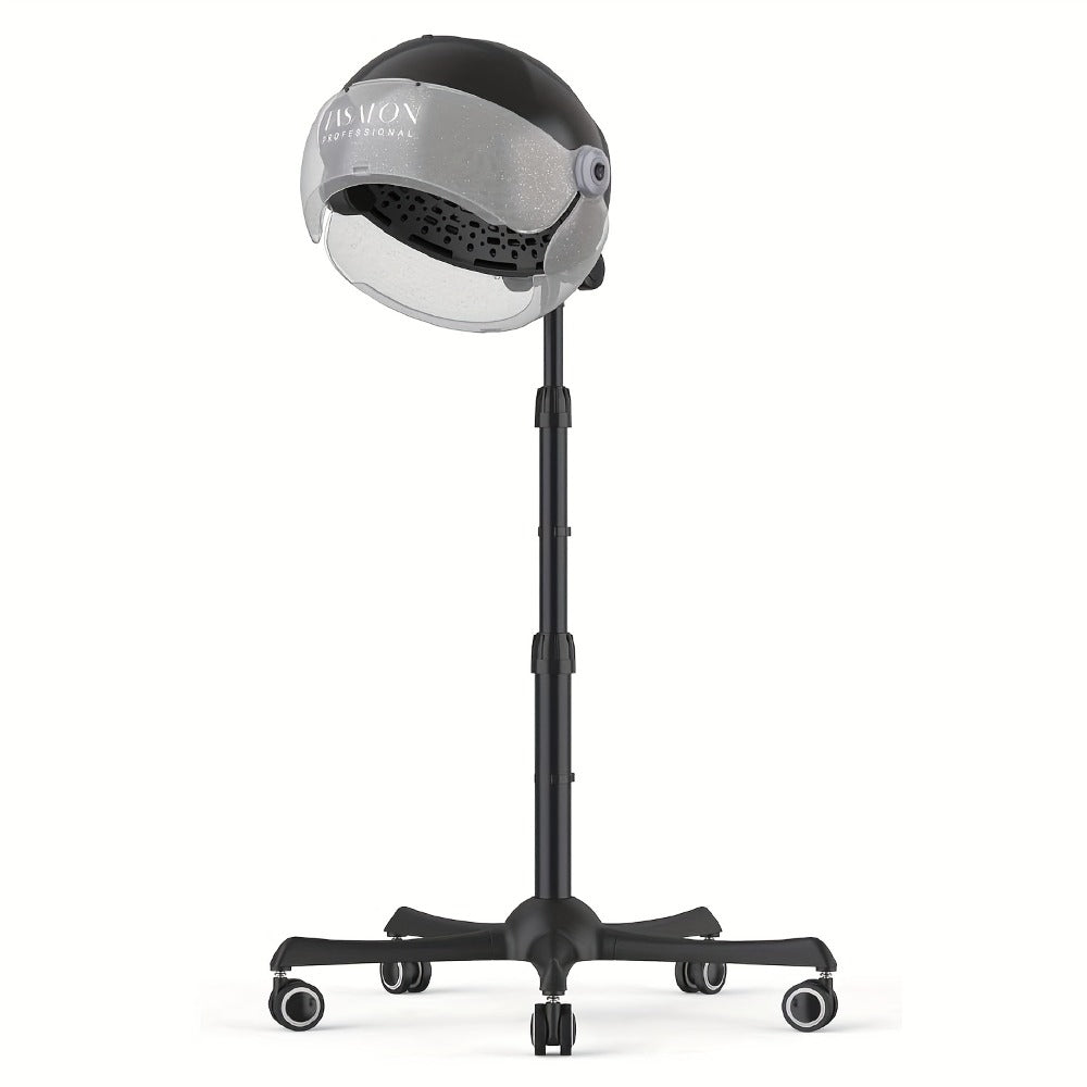 Ionic Hooded Hair Dryer, 1875W Professional Standing Hair Dryer Bonnet with 3 Temperature Settings, Height Adjustable Rolling Hair Dryer On Wheels, Sit Under Hair Dryer for Home & Salon