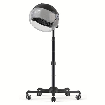 Hooded Hair Dryer 1875W Ionic Standing Bonnet Dryer on Wheels — 3 Heat Settings, Height Adjustable 30–55”, 9ft Cord, Sit-Under Salon Dryer for Home & Salon Use