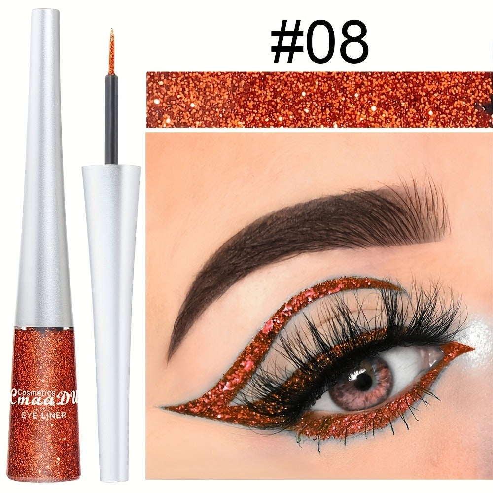 Glitter Liquid Eyeliner Set 16 Colors Sparkling Eye Liner Kit Waterproof Long Lasting Party Stage Festival Makeup Beauty Tool