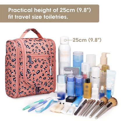 Hanging Toiletry Bag for Women Travel Makeup Bag Multi-Compartment Cosmetic Organizer with Hook Large Capacity Waterproof Toiletry Pouch for Travel Cruise Gym
