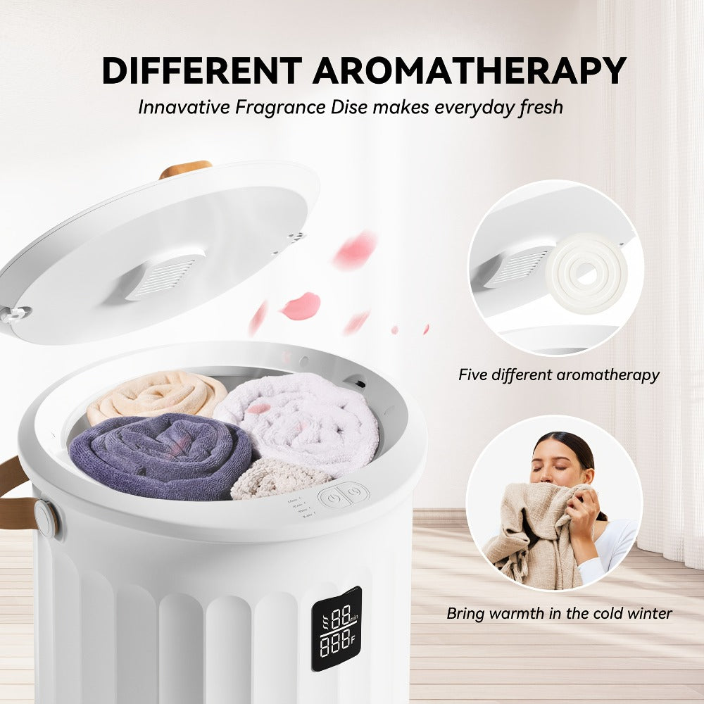 Deluxe Towel Warmers Bucket, 4 Modes, Self-closing, Ideal Gift for Festivals, Bathrooms Or Beauty Spas,, White