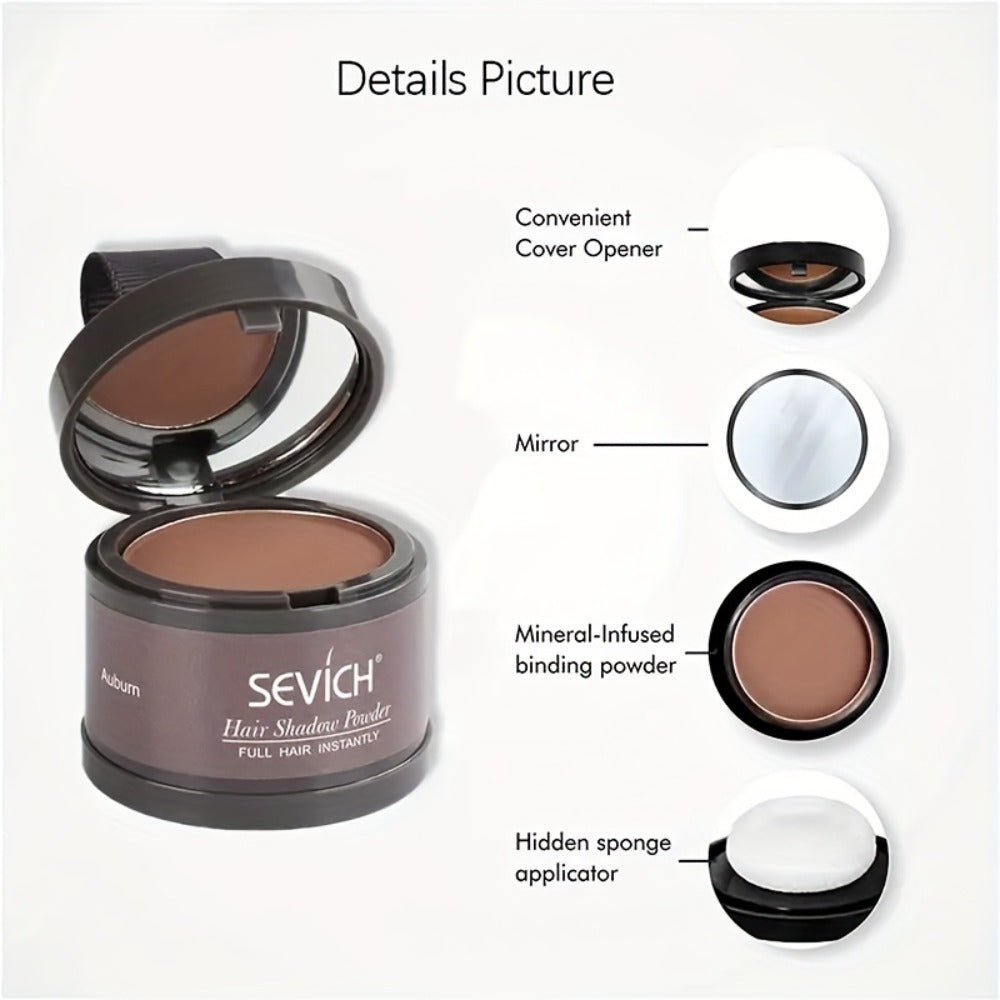 Root Coverage Powder for Thinning Hair - Hairline Concealer with Natural Shadow Effect, Voluminous Lift & Lightweight Formula, Sensitive Scalp Safe, Easy Brush Application for Men & Women All Hair Types