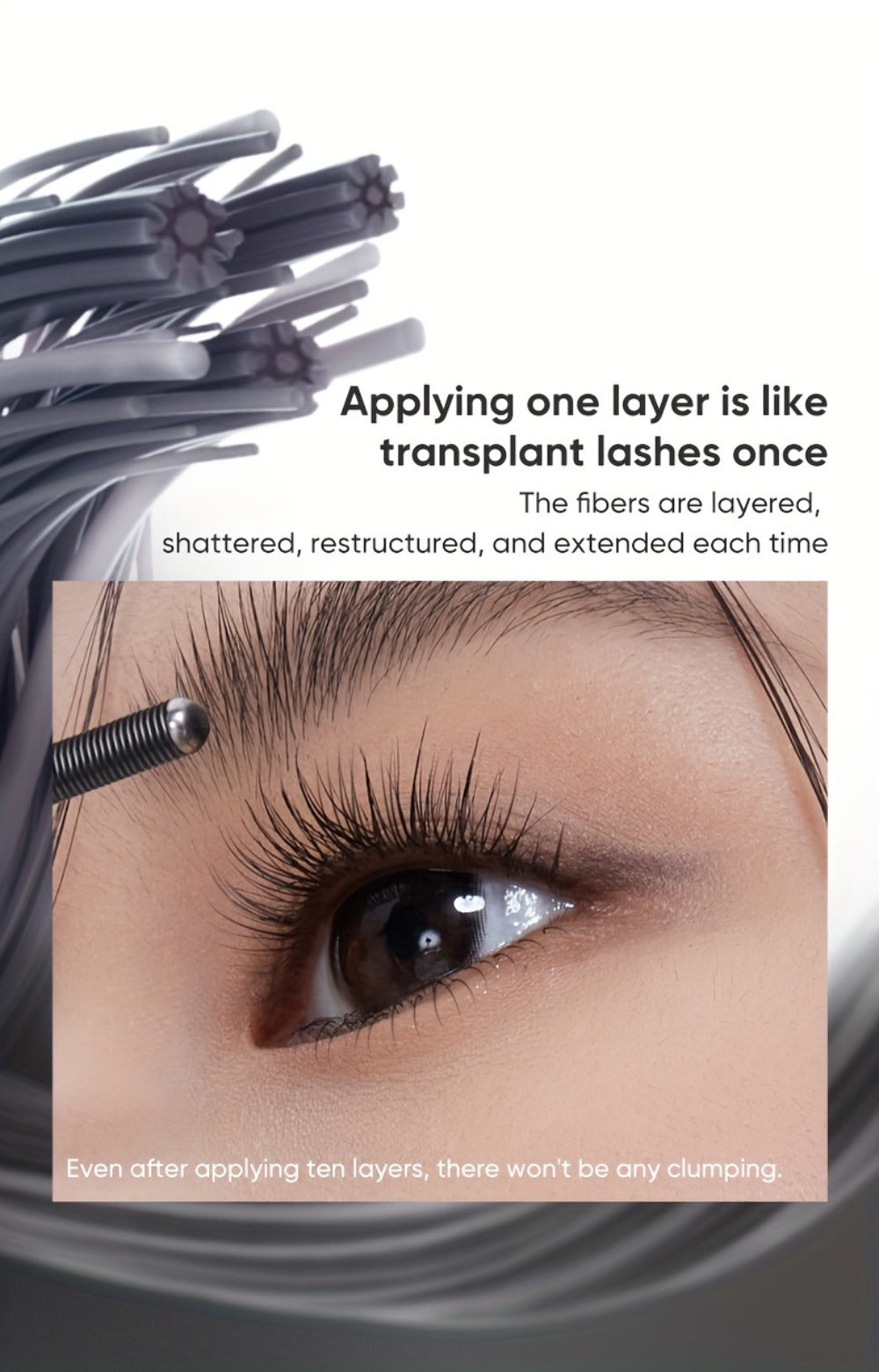 3D Curling Mascara — Volumizing, Waterproof & Smudge-Proof Eyelash Wand, Long-Lasting Nourishing Formula, Suitable for All Eye Types, Korean Makeup Style, Black & Brown, Curling & Precision Design