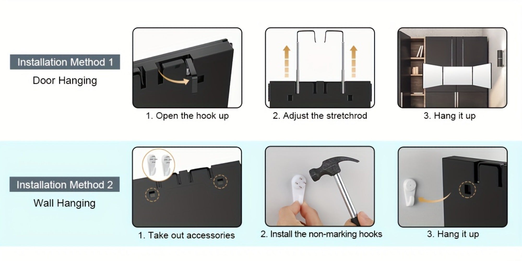 3 Way Mirror for Self Hair Cutting 360 Viewing Angle Self Hair Cutting Mirror, Clear Anti-Fog HD Glass, for Makeup tools Valentine's Day Gifts
