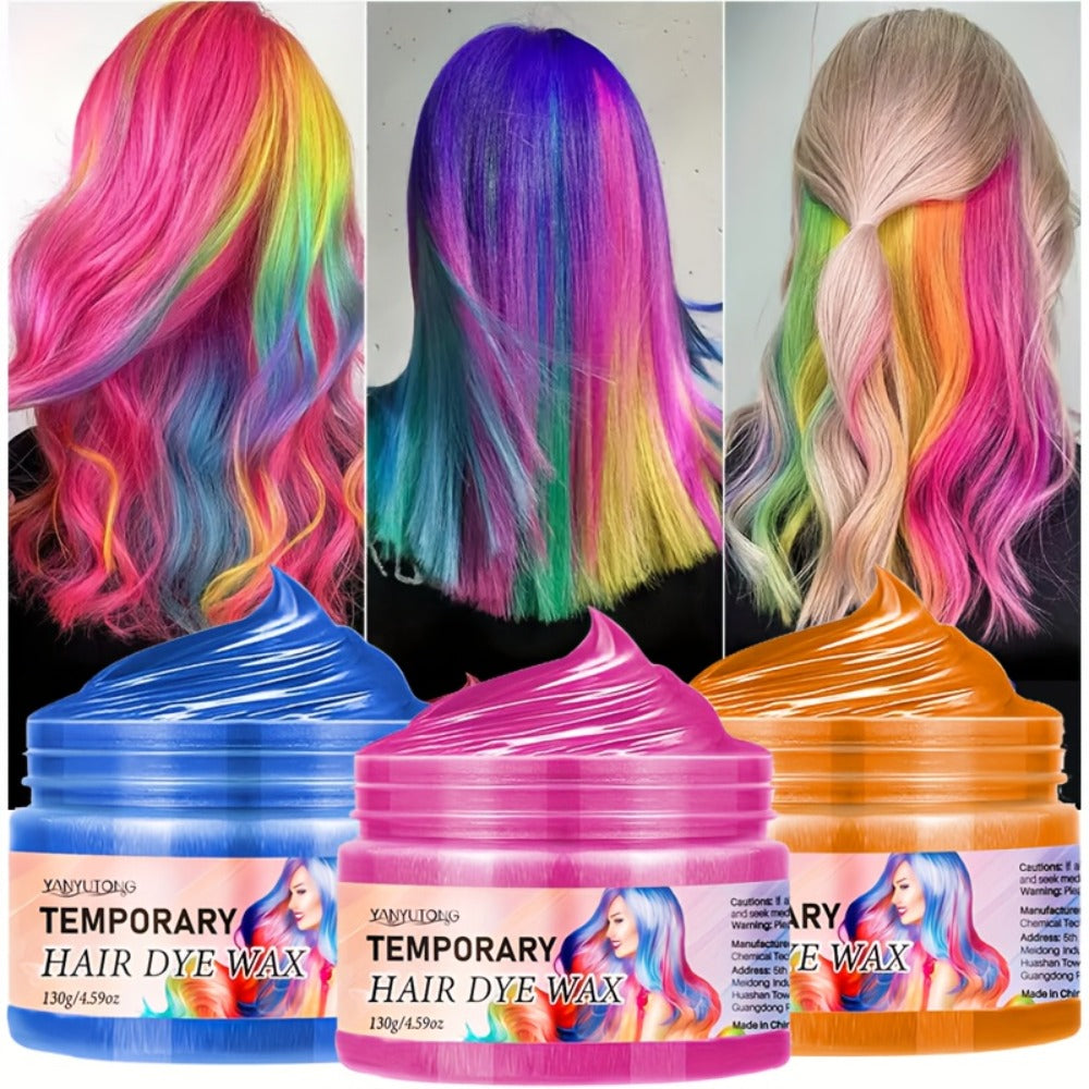 130G Temporary Hair Dye, Instant Color Hair Dye, Suitable for Temporary Party Gatherings, Hair Styling, Dyeing, Hair Wax, Dazzling Hair Colors, Quick Hair Dye, a Must-Have for Halloween