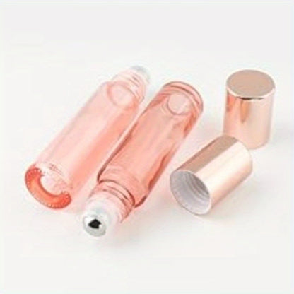 Glass Roller Bottles for Essential Oils – 14-Pack 10ml Refillable Roll-On Perfume Containers with Stainless Steel Roller Balls, Caps & Funnel – Leak-Proof Travel Bottles for DIY Oils & Fragrance