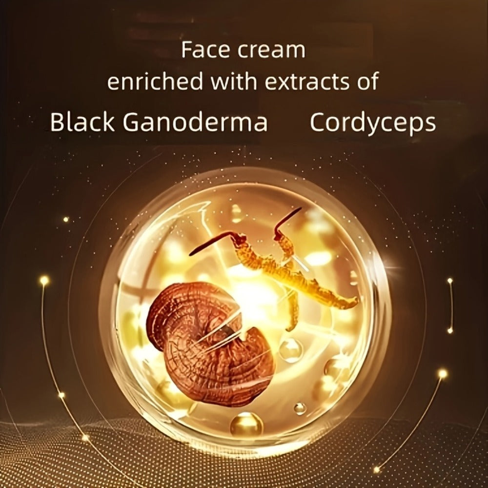 Cordyceps & Ganoderma Luxury Face Cream with Hyaluronic Acid - Hydrating Firming Anti-Fine Line Alcohol-Free Moisturizer for All Skin Types Sensitive Skin Safe
