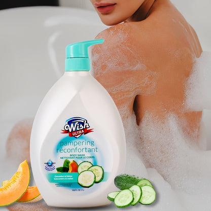 Moisturizing Body Wash 2-Pack 33.8 fl oz — Long-Lasting Scent, Deep Cleansing Shower Gel for Men & Women, All Skin Types, Available in Cucumber, Milky, Mango & Peach Fragrances