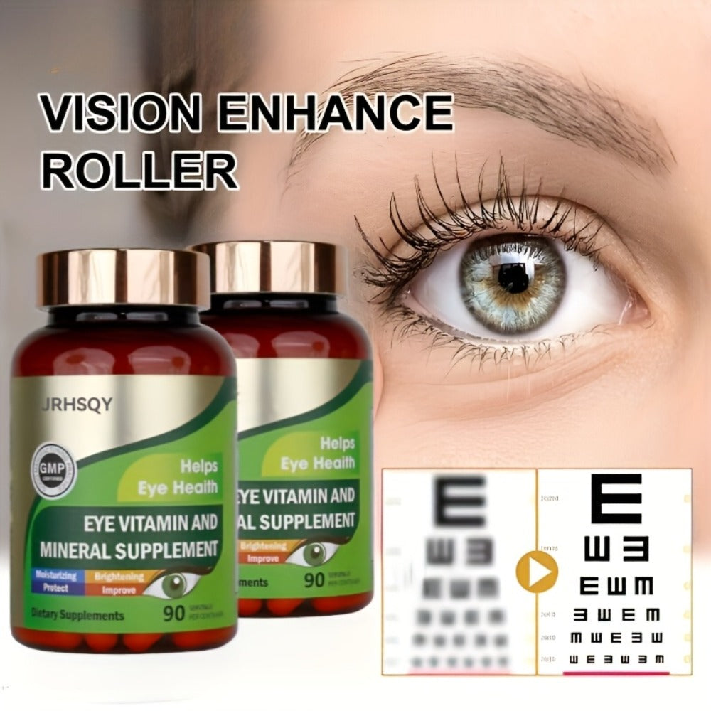 3 bottles Advanced Eye Vitamins and Mineral Supplement with Lutein& Zeaxanthin+ Zinc, Vitamin C& E- Supports Vision, Macular Health& Eye Health- 90 Count