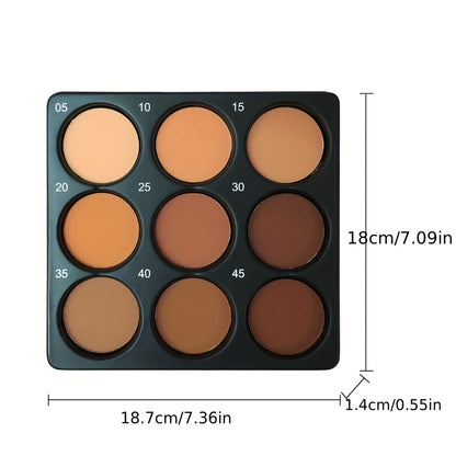 Contour Palette 9 Colors — Matte Face Contouring & Bronzer Kit, Deep Brown Tones, Multi-Functional Professional Makeup for All Skin Tones, Daily, Party & Date Looks, Ideal Holiday Gift