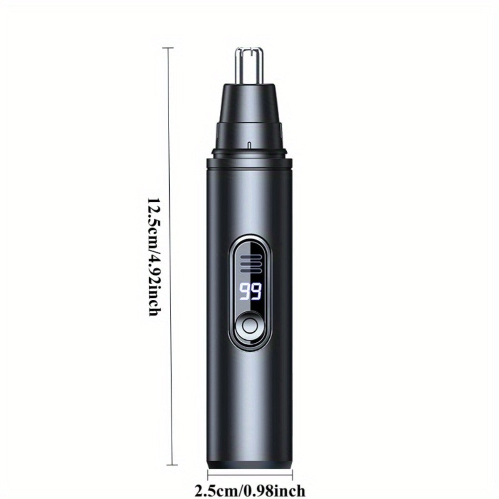 Electric Nose Hair Trimmer, Painless Facial Hair Removal Device for Men And Women - with LED Display Screen, USB Charging, Suitable for Trimming Nose Hair, Ear Hair, Eyebrows, Etc