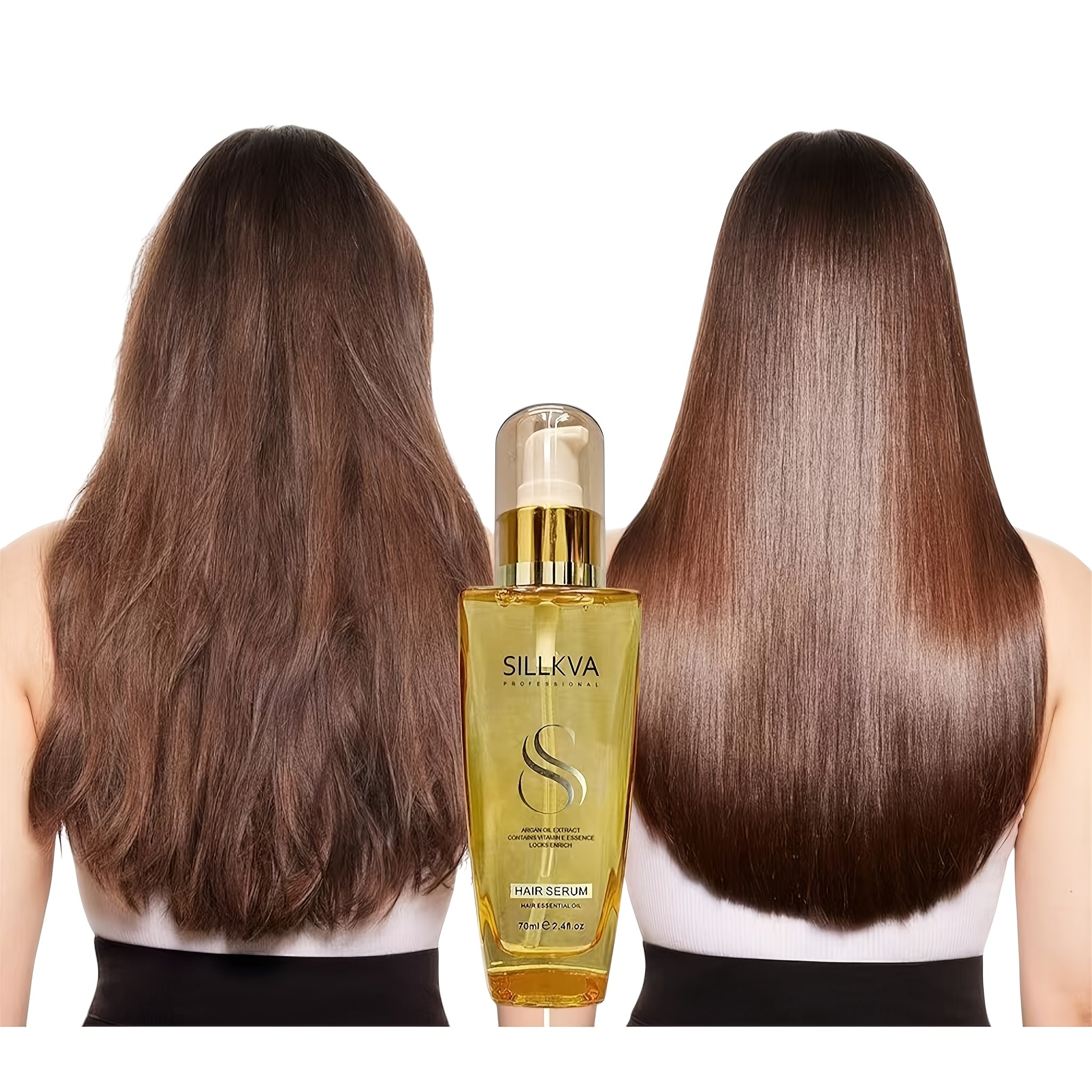 SILLKVA Argan Oil Hair Serum for Dry, Flyaway & Frizzy Hair