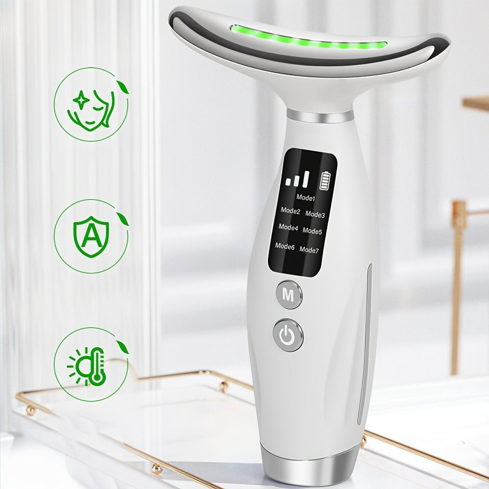 A Rechargeable Beauty Device for The Face And Neck with 7 Massage Modes, Making It The Perfect Gift for Women And Girls. Gift for Mom on Mother's Day