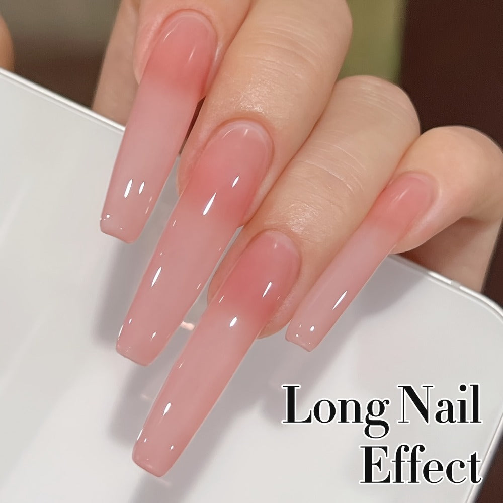 MISS MISIDY 0. 54oz Pink Translucent Gel Polish Sheer Neutral Natural Light 16ml Jelly Nail Polish Nail Art DIY at Home