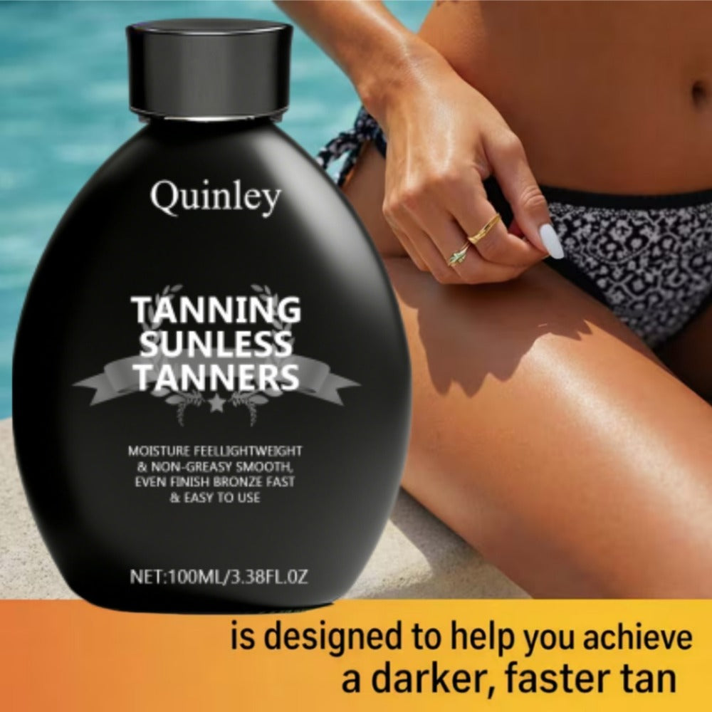 3.38oz Sunless Tanner Lotion, Instant Deep Glow, Smooth Hydration, Twist Cap, Lightweight Non-Greasy, Beach-Ready Self-Tanner For Natural Bronze, Tan& Golden