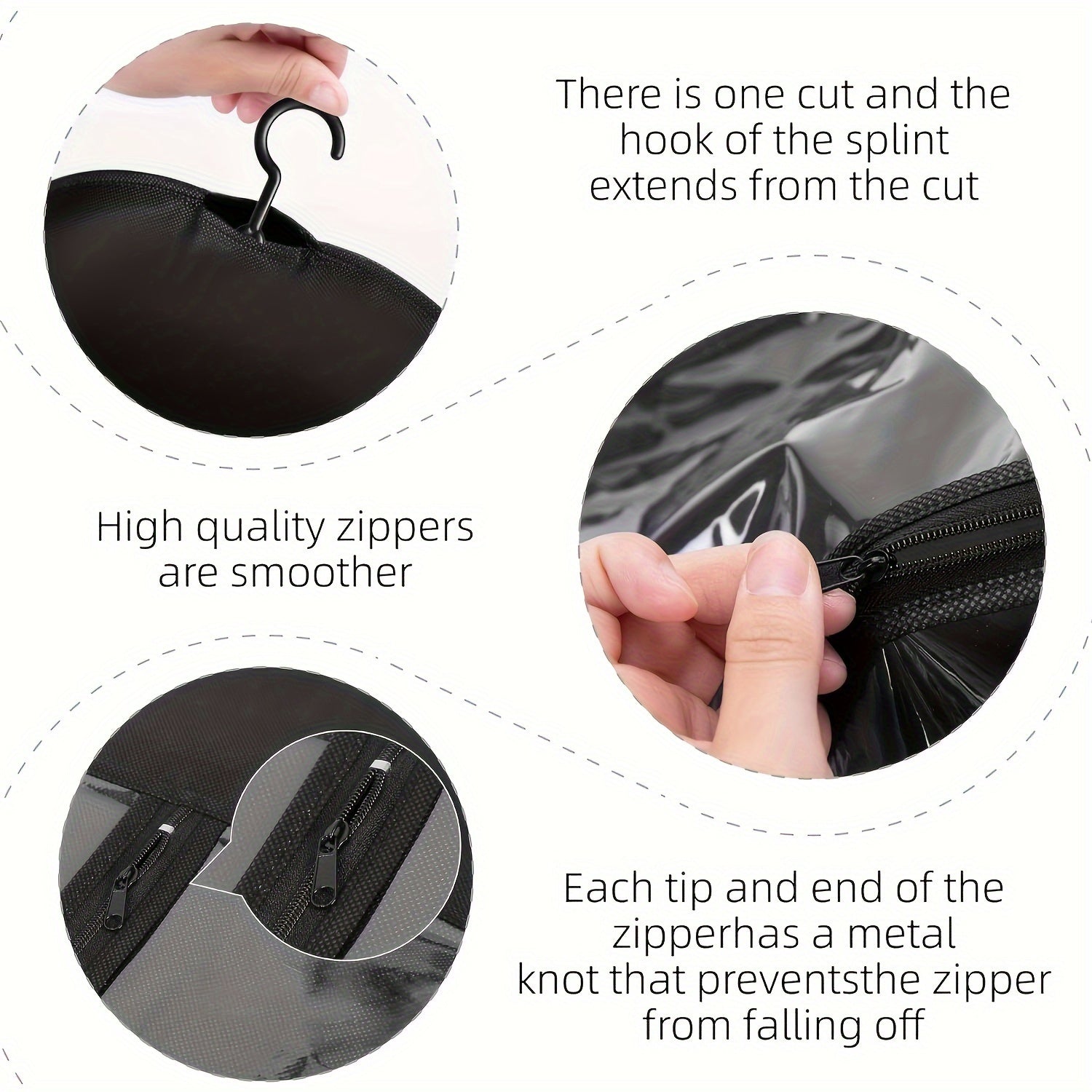 [Durable Wig Storage Bags] 6pcs Durable Wig Storage Bags with Hangers - Hair Extension Organizer for Multiple Wigs & Accessories