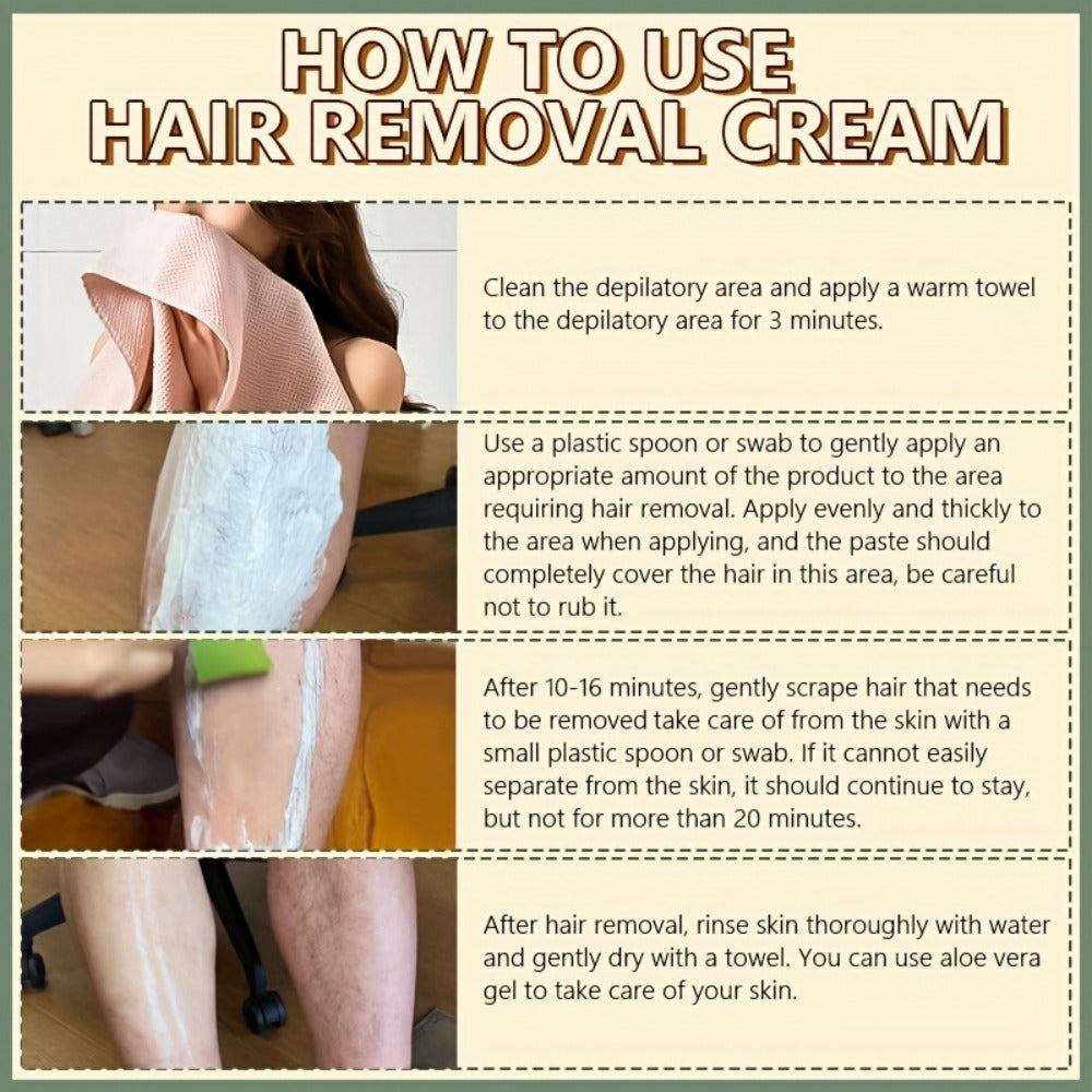 One-time Use, Provides 6 Months of Lasting Smoothness, Instant Hair Removal, 150g Coconut Waxing Cream, Gentle and Non-irritating to the Skin, Semi-permanent Hair Removal, Suitable for Facial, Lip, Underarm, Leg, Arm, and Intimate Area Hair Removal