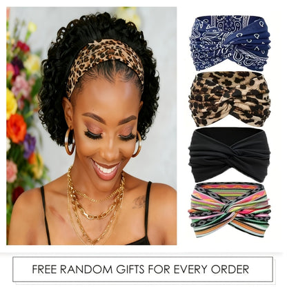 Headband Wig Human Hair Kinky Curly Brazilian — 150% Density, No Glue, Glueless Wig for Black Women, Beginner Friendly, Daily Wear, Cosplay & Halloween, 6 Inch