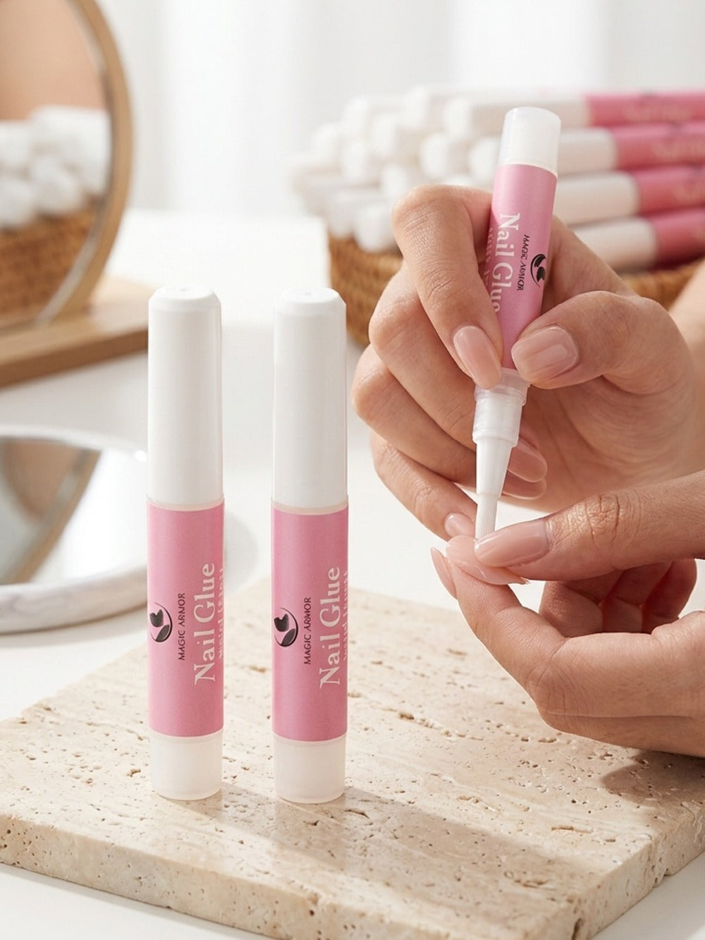Nail Glue, 60pcs Acrylic Nail Glue, Nail Tip Glue Professional Nail Glue False Nail Tip Glue for Broken Nails Adhesive Super Adhesive for Press On Nails Glue for False Nail Tip Glue