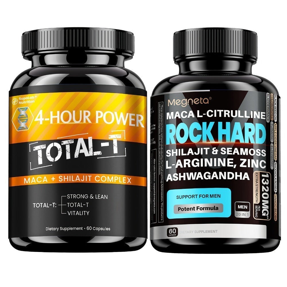 [2-Pack] Men'S Daily Fule - Blue Strength, Male & Heart Health, 4-HOUR POWER | with MACA, Ashwagandha, Tongkat Ali, Tribulus, Fenugreek, 3Rd Party Tested | 120 Capsules, 60 Days Supply