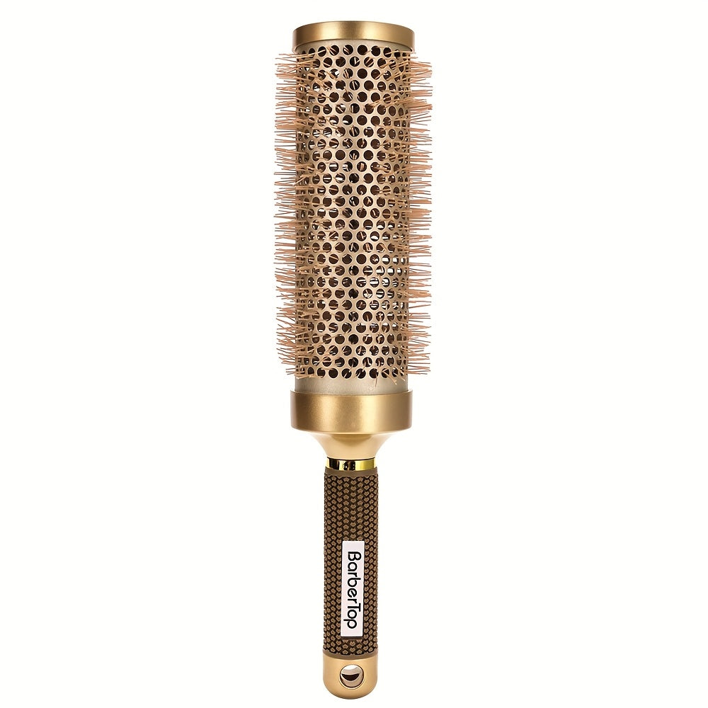 1 Extended Women's Styling Roller Comb, A High-temperature Resistant Professional Round Hair Brush with Nano Thermal Ceramic And Ion Technology, Suitable for Voluminous Bangs And Wavy Curls, Curling Styling Tool (extended Version)