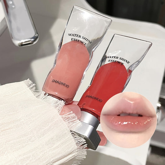 5pcs, Water Glow Essence Lip Gloss, Lightweight And Luminous Lip Gloss And Radiant, Jelly-Like Glass Lips, Mirror-Like Lip Shine, Comfortable And Non-Sticky, Moisturizing Lip Glaze, Holiday Gifts for Halloween, Christmas