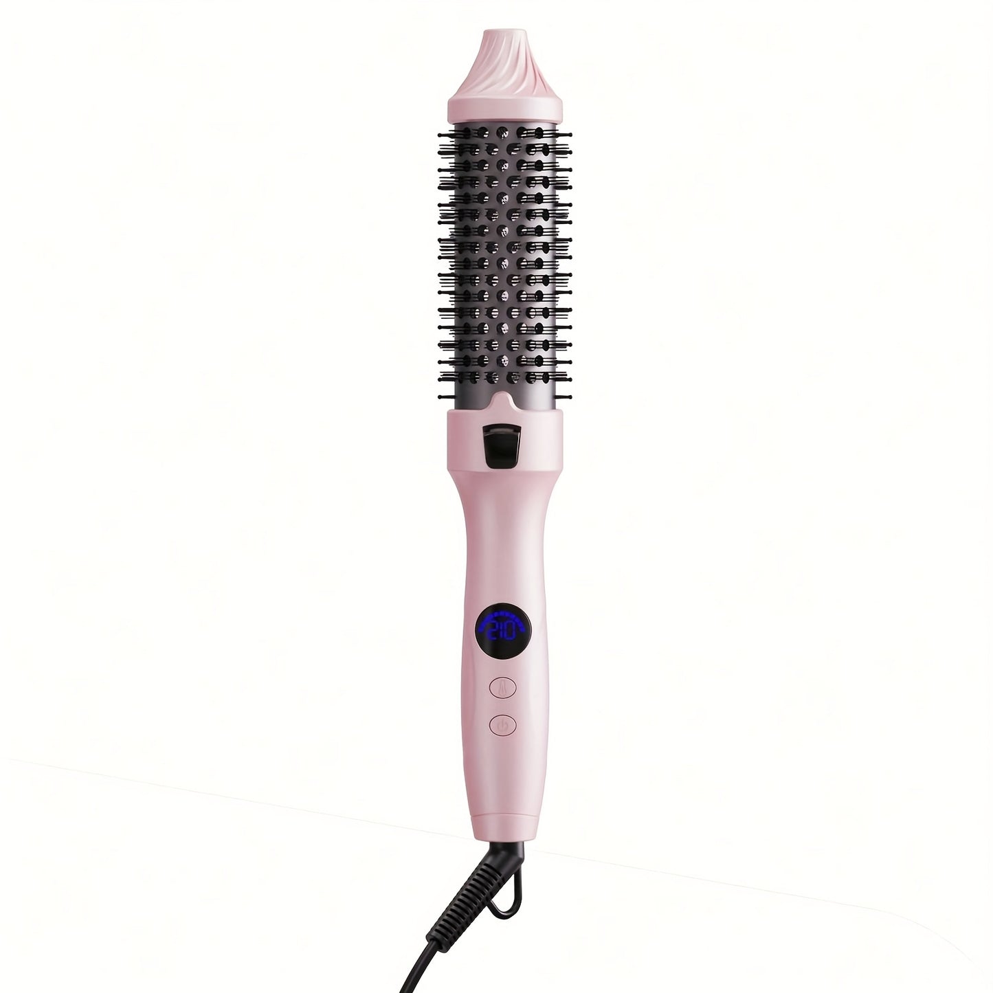 Thermal Air Brush 2-in-1 Straightener & Curler – Blowout Brush with Negative Ion Technology, Frizz-Free Temp Control, Lightweight Travel Hair Styling Tool for Women