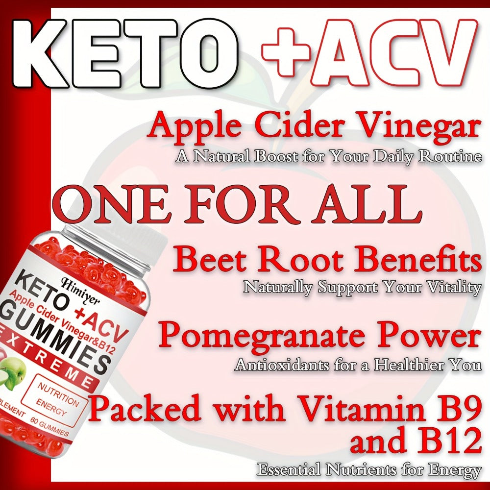 (1/3pcs)- [KETO + ACV GUMMIES] Apple Cider Vinegar Contains B12 And B6 - ANutrient-rich Vitamin Supplement, Suitable for Men And Women. MaintainConcentration, Gentle Intestines, Shiny Skin, Antioxidant. [ Worth Buying Back]
