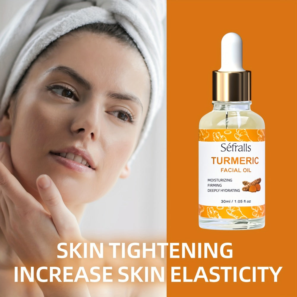 Sefralls Turmeric 3pcs/Set, Includes Turmeric Facial Cream, Turmeric Essential Soap, Turmeric Facial Essential Oil, Deeply Cleans Facial Pores, Moisturizes The Skin, Gently Balances Oil, Rich In Turmeric Extract, The Best Gift - Essential for Travel