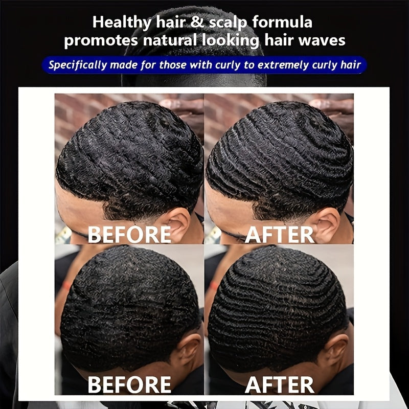 Luxfume Wave Pomade- 3.18oz, Strong Hold And Edge Control, Non-greasy, Easy to Wash Out, Suitable for All Hair Types, Enriched with Natural Botanical Extracts Styling Cream-wave Pommade Pour Hommes