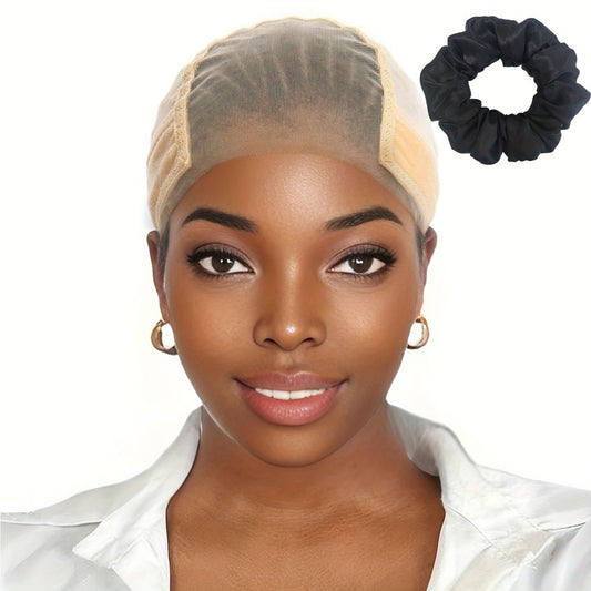 2026 Latest Model 4x5 with Friendly Ear Cutouts, Adjustable Non-slip Lace Wig Cap, Comfortable, Soft, and Breathable, with Transparent Lace Edge Straps to Effectively Prevent the Wig from Slipping