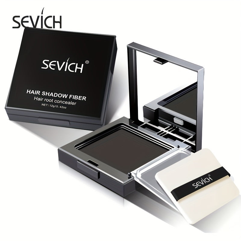 [local Warehouse]SEVICH 12g Hairline Powder - Root Touch Up Hair Color for Gray Coverage - Hair Shadow Powder- Bald Spot Concealing Hair Powder for Women & Men - 24-Hour Stain-Proof with Plant Squalane