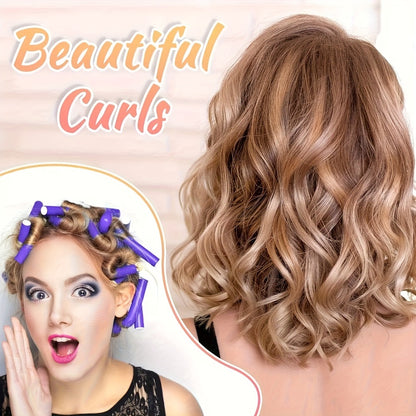 Heatless Curling Rods 50 Pcs Flexible Foam Curl Formers Bendable Twist Hair Rollers for DIY Soft Waves Spiral Curls Short Long Hair No Heat Overnight Curlers Women