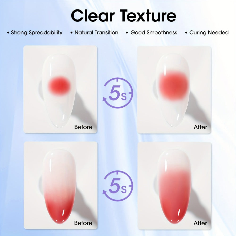 Gellen Blooming Gel 0.68oz 2pcs Hema Free Clear LED Blossom Gel Polish for Spreading Effect Marble Natural Stone Watercolor Floral Print Soak Off DIY Nail Art Design Manicure Christmas Gift for Women