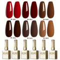 Luxurious Red Series 6-Color Set for Spring 2025, Featuring Sparkling And Long-Lasting Nail Gel for Salon-Quality Nail Art, Perfect for Women