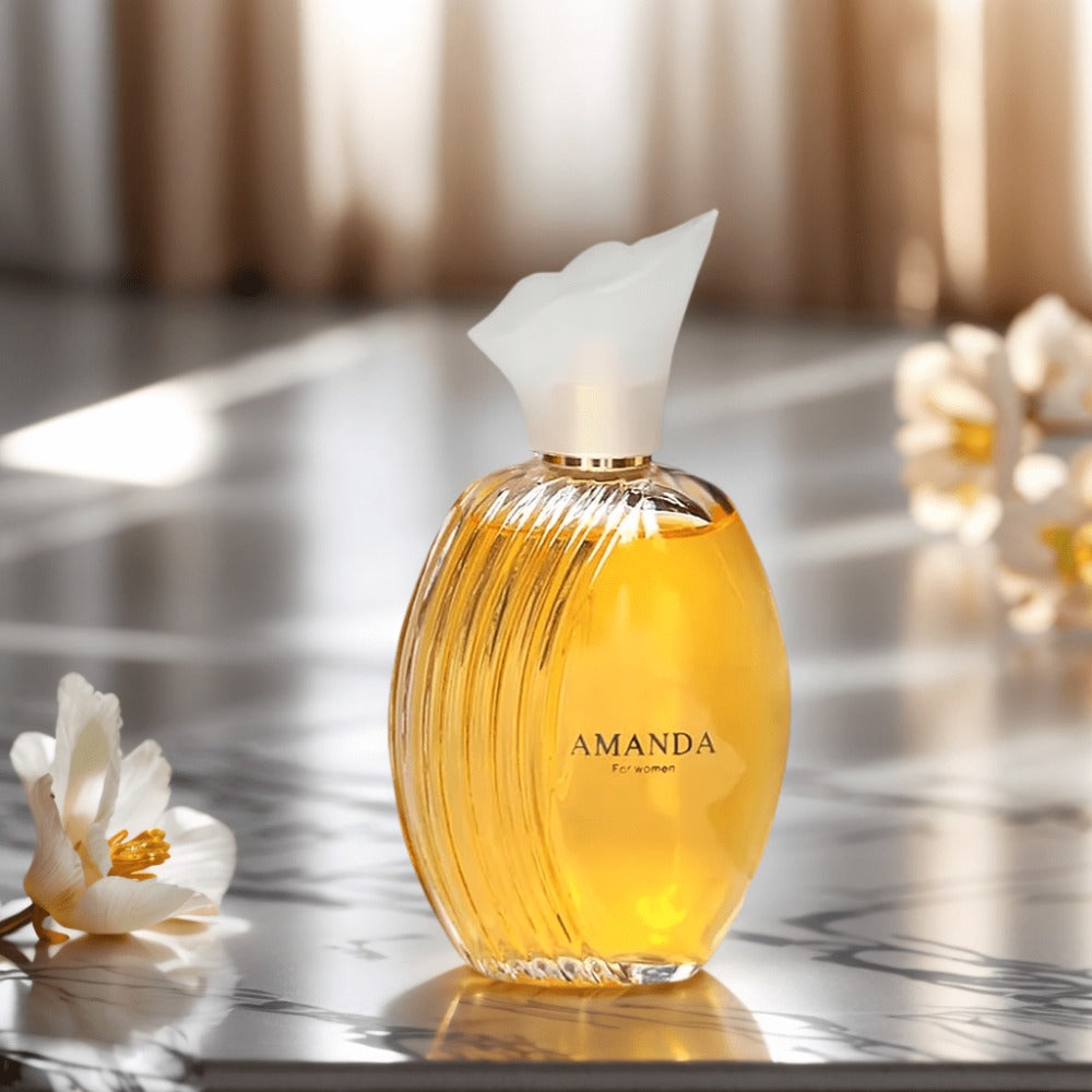 Women's Perfume AMANDA Exclusive Floral Eau de Parfum — Long Lasting Feminine Fragrance 3.4 oz | Rose, Jasmine & Vanilla | Gift for Her Daily Wear
