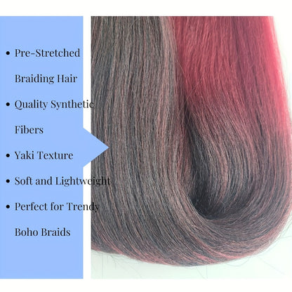 Braiding Hair Pre-Stretched 6 Packs 26 & 32 Inch Deep Curly Crochet Hair Synthetic Ombre Extensions for Box Braids Twist Braids Knotless Braids Passion Twists